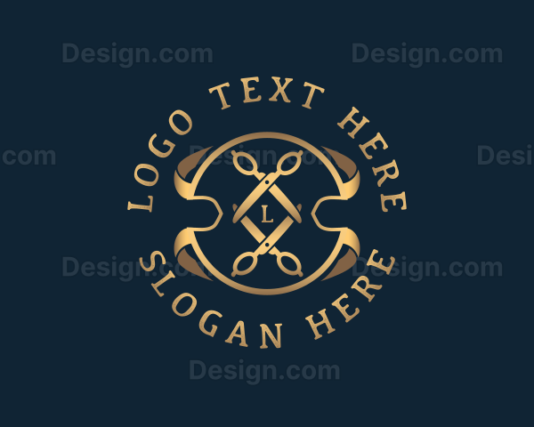 Elegant Scissors Tailoring Logo