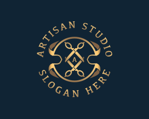 Elegant Scissors Tailoring logo design