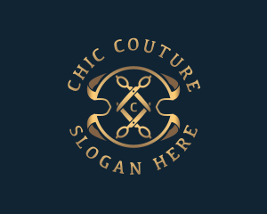 Elegant Scissors Tailoring logo design