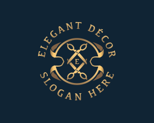 Elegant Scissors Tailoring logo design