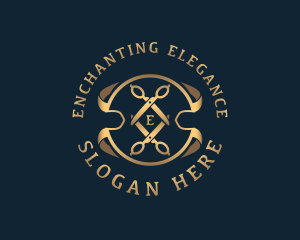 Elegant Scissors Tailoring logo design