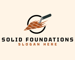 Trowel Masonry Brick logo design