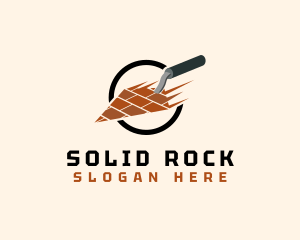 Trowel Masonry Brick logo design