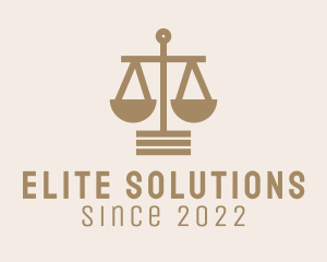 Justice Scale Legal Service  logo design