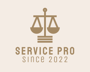 Justice Scale Legal Service  logo design