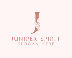 Elegant Leaves Letter J logo design