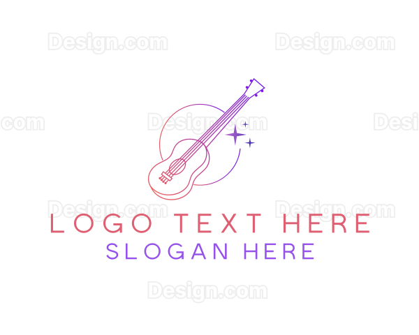 Guitar Music Instrument Logo