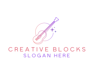 Guitar Music Instrument logo design