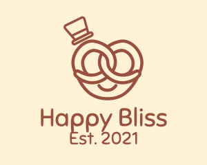 Happy Pretzel Man logo design