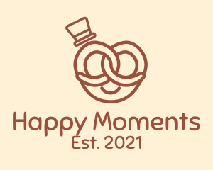 Happy Pretzel Man logo design