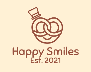 Happy Pretzel Man logo design