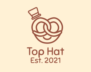 Happy Pretzel Man logo design