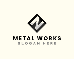 Fabrication Metal Letter N logo