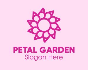 Pink Flower Salon logo design