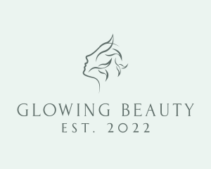 Flower Face Beauty Skincare logo design