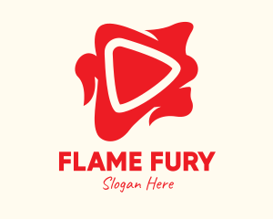 Red Fiery Media Player logo