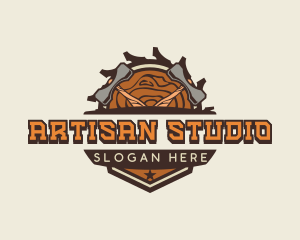 Hammer Woodwork Artisan logo design