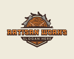 Hammer Woodwork Artisan logo design