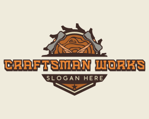 Hammer Woodwork Artisan logo design