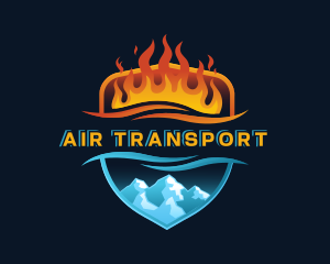 Fire Glacier Hvac logo design