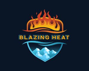 Fire Glacier Hvac logo design