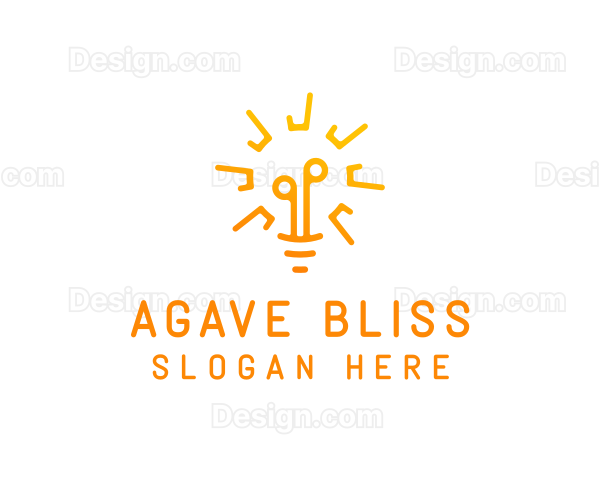 Sun Light Bulb Logo