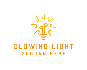 Sun Light Bulb logo design