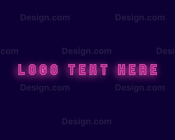 Bright Neon Wordmark Logo