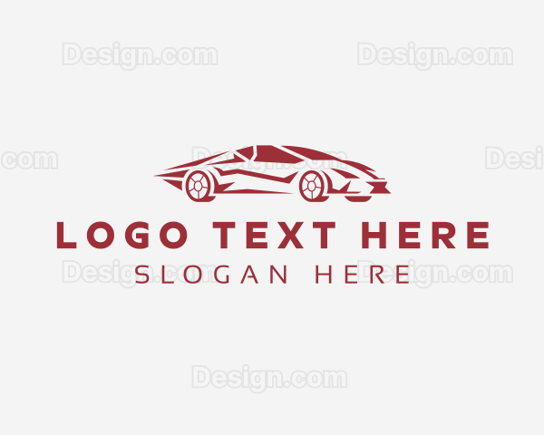 Red Sports Car Vehicle Logo