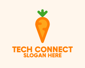 Organic Carrot Vegetable  Logo