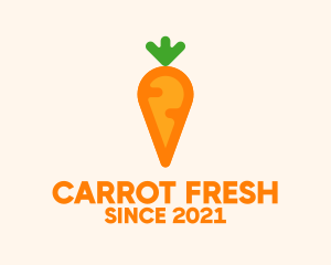 Organic Carrot Vegetable  logo design