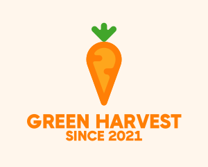 Organic Carrot Vegetable  logo design