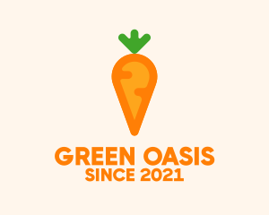 Organic Carrot Vegetable  logo design