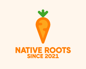 Organic Carrot Vegetable  logo design