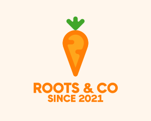 Organic Carrot Vegetable  logo design