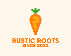 Organic Carrot Vegetable  logo design