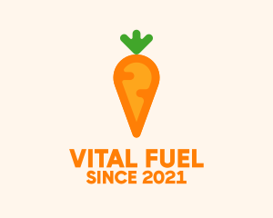 Organic Carrot Vegetable  logo design