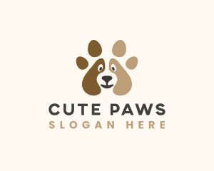 Dog Kennel Paw logo design