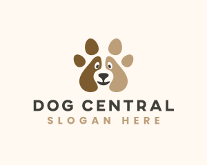 Dog Kennel Paw logo design