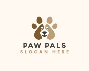 Dog Kennel Paw logo design