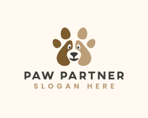 Dog Kennel Paw logo design