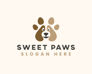 Dog Kennel Paw logo design