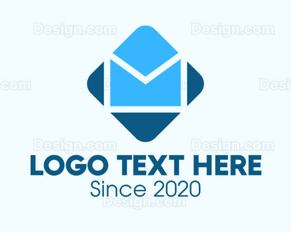 Blue Mail Envelope Logo