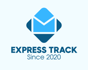 Blue Mail Envelope logo design