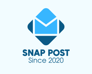 Blue Mail Envelope logo design