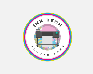 Printer Plotter Ink logo design