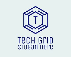 Hexagon Tech Software logo design