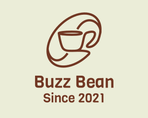 Monoline Bean Cup logo design