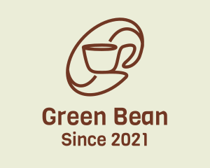 Monoline Bean Cup logo design