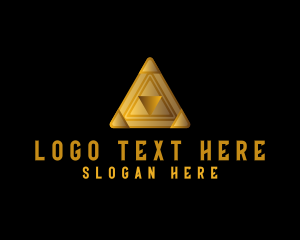 Gold Pyramid Polygon logo